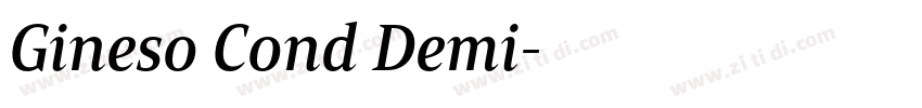 Gineso Cond Demi字体转换